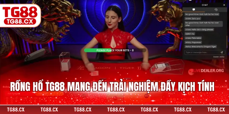 Rồng hổ TG88 mang đến trải nghiệm đầy kịch tính